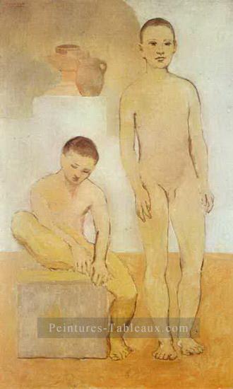 Deux jeunes 1905 cubistes Peintures à l'huile